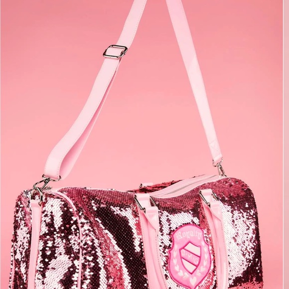 LAST ONE PINK Sequined Weekender - Picture 3 of 4